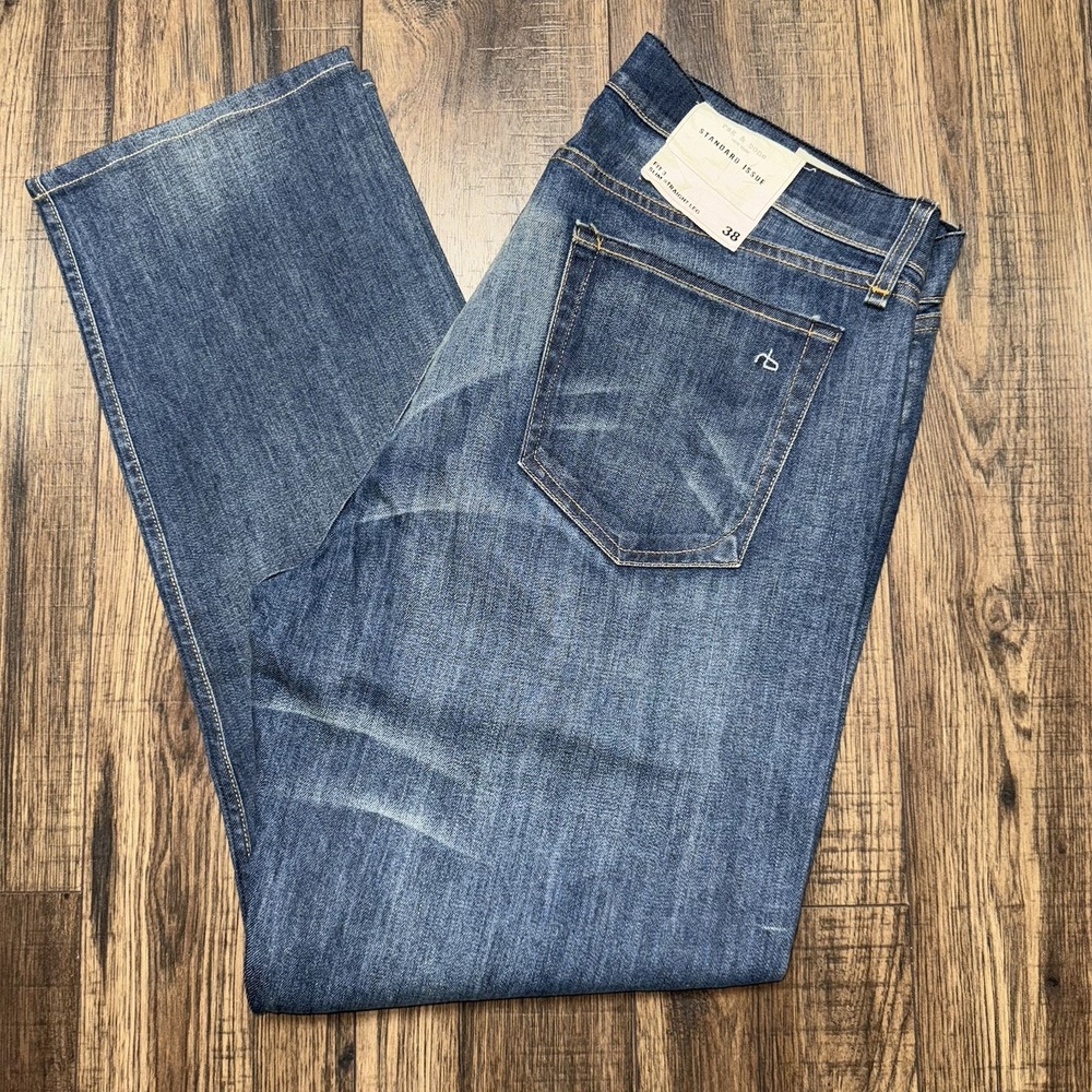 Rag & Bone Men's Standard Issue Fit 3 Slim Straight Leg Jeans Size 38x29.5 Denim
